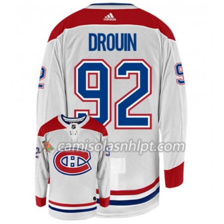 Camisola Montreal Canadiens JONATHAN DROUIN 92 Adidas Branco Authentic - Homem